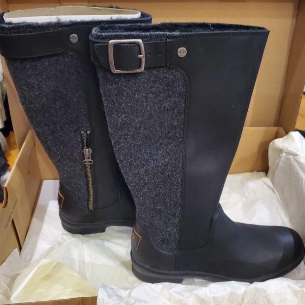 UGG Black and Gray Winter Boots